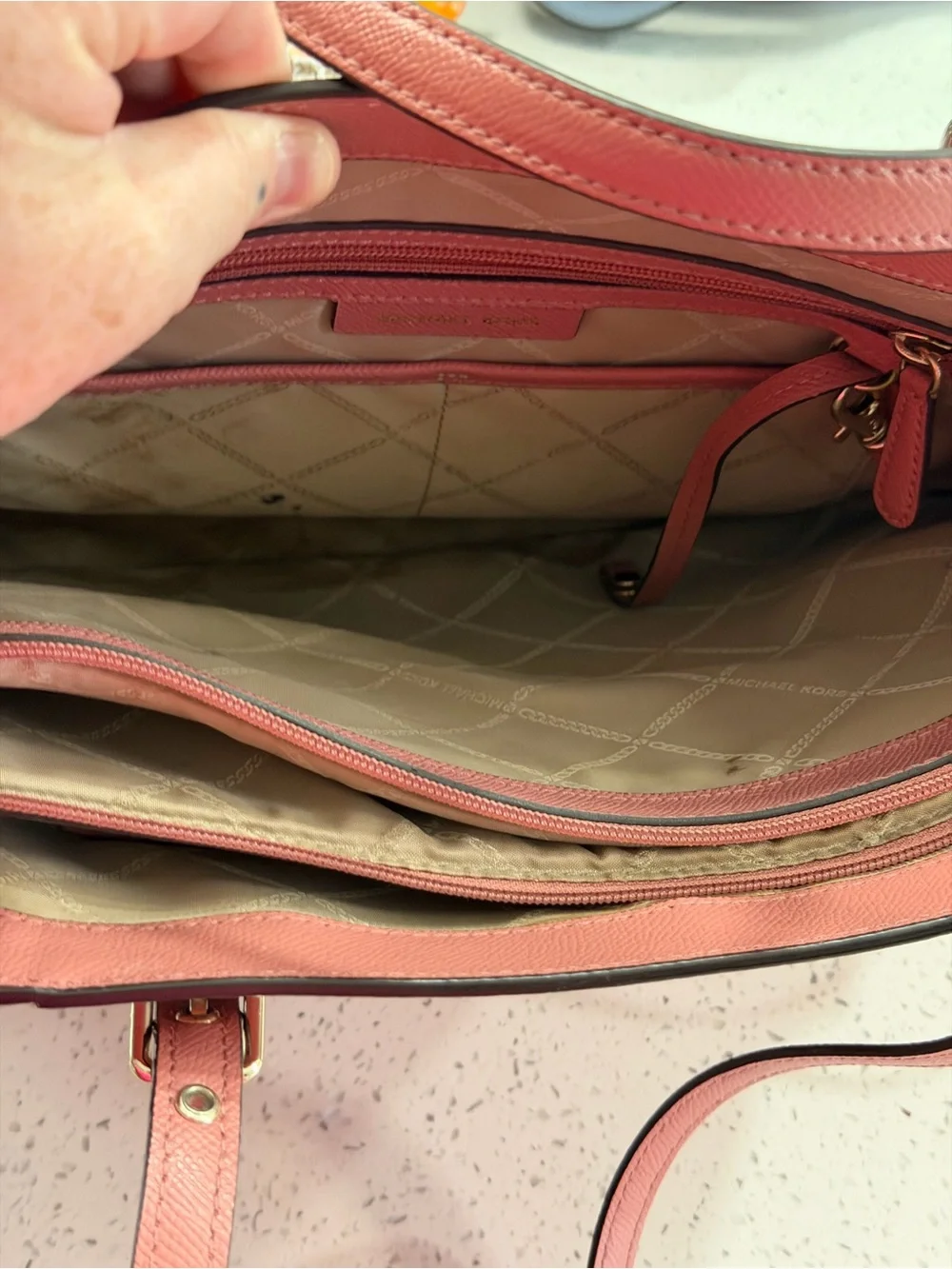 Michael Kors Rose Pink Saffiano Leather Tote